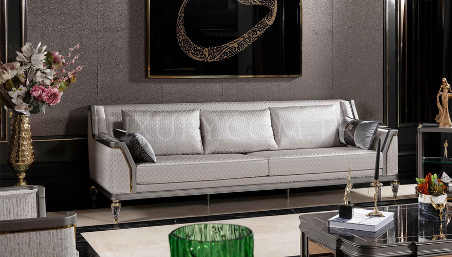 Viterbo Modern Gray Sofa Set - 11