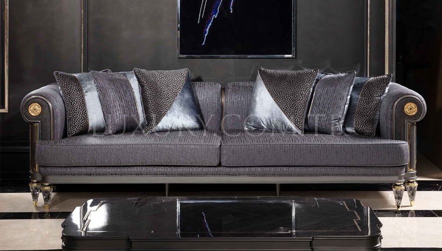 Viterbo Modern Gray Sofa Set - 16