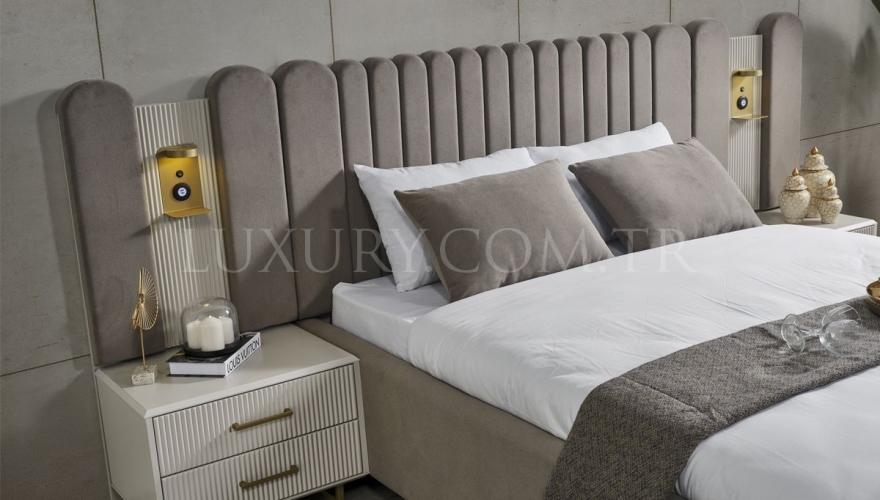 Volga Modern Gold Bedroom Set - 8
