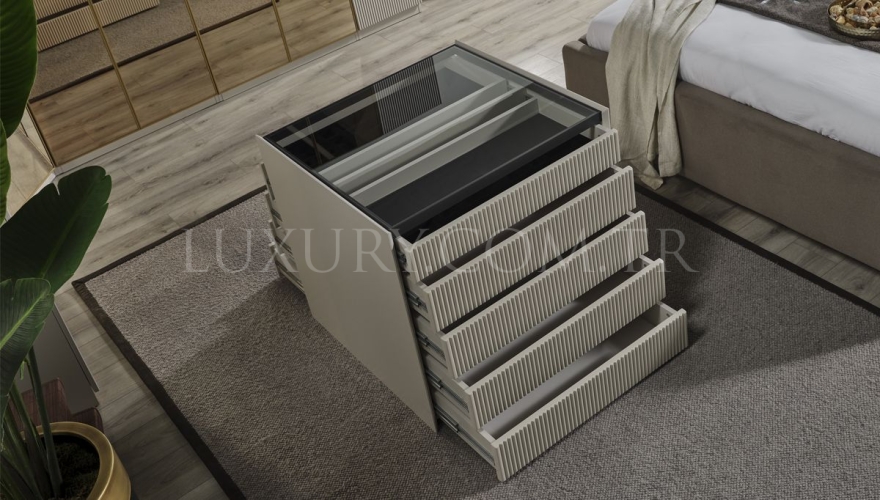Volga Modern Gold Bedroom Set - 15
