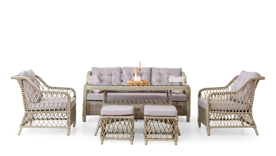 Yeşim Gray Garden Sofa Set - 2