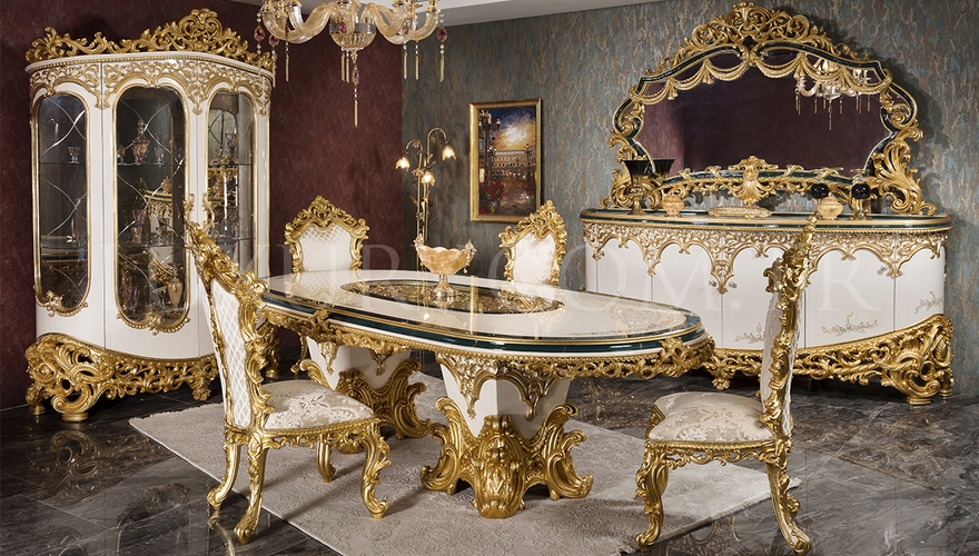 Zümra Gold Leaf Dining Room - 1