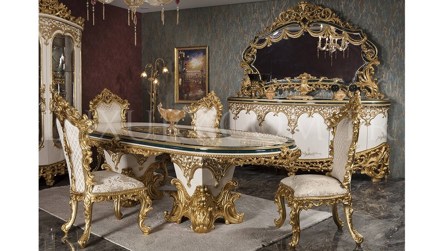 Zümra Gold Leaf Dining Room - 5