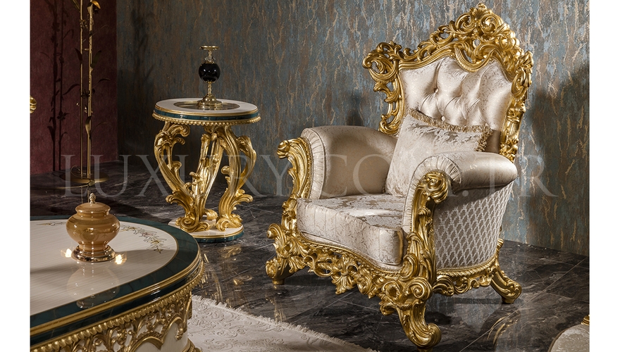 Zümra Gold Leaf Living Room - 5